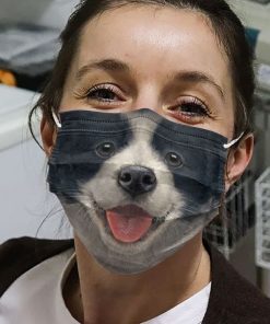 Happy Collie Face Mask