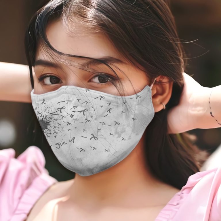 Brain Cancer Awareness Never Give Up Face Mask