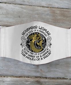 November Girl Soul Of A Mermaid The Fire Of A Lioness Face Mask