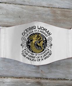 October Girl Soul Of A Mermaid The Fire Of A Lioness Face Mask
