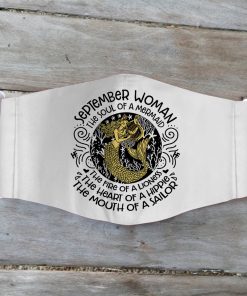 September Girl Soul Of A Mermaid The Fire Of A Lioness Face Mask September Girl Soul Of A Mermaid The Fire Of A Lioness Face Mask