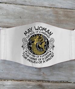 May Woman Soul Of A Mermaid The Fire Of A Lioness Face Mask