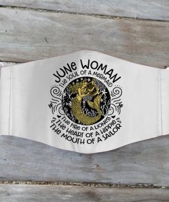 June Woman Soul Of A Mermaid The Fire Of A Lioness Face Mask