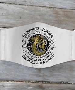 December Woman Soul Of A Mermaid The Fire Of A Lioness Face Mask