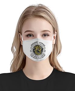 January Woman Soul Of A Mermaid The Fire Of A Lioness Face Mask