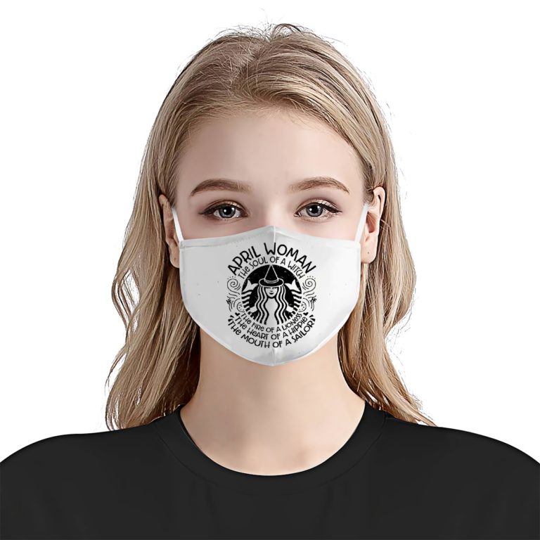 April Woman The Soul Of A Witch The Fire Of A Lioness Face Mask