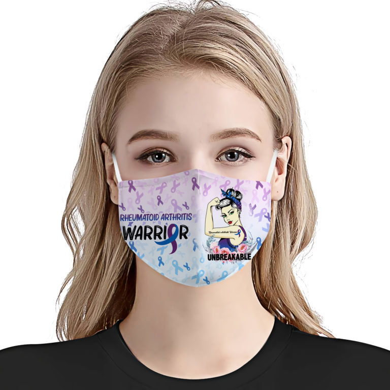 Rheumatoid Arthritis Awareness Warrior Unbreakable Face Mask