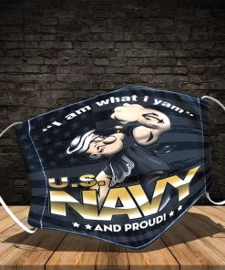 Us Navy I Am What I Yam And Proud Face Mask Us Navy I Am What I Yam And Proud Face Mask