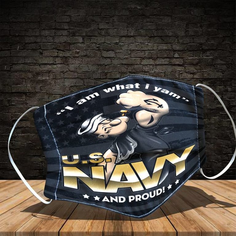 Us Navy I Am What I Yam And Proud Face Mask