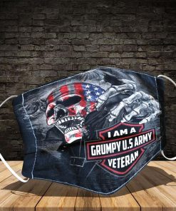 I am A Grumpy US Army Veteran Face Mask