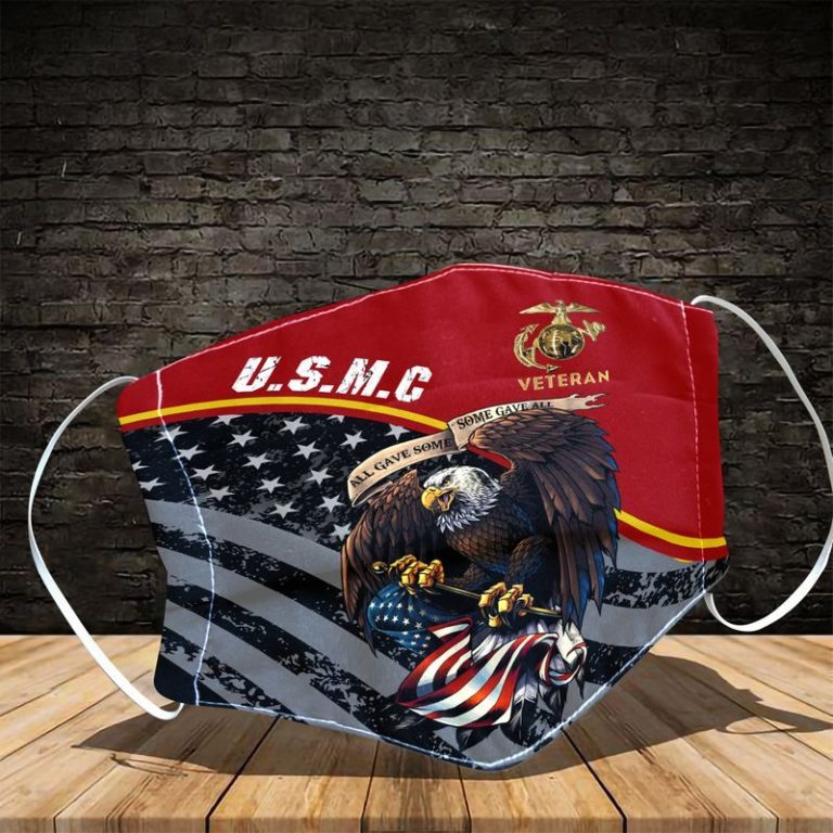US Marine Corps Veteran All Gave Some Some Gave All Face Mask