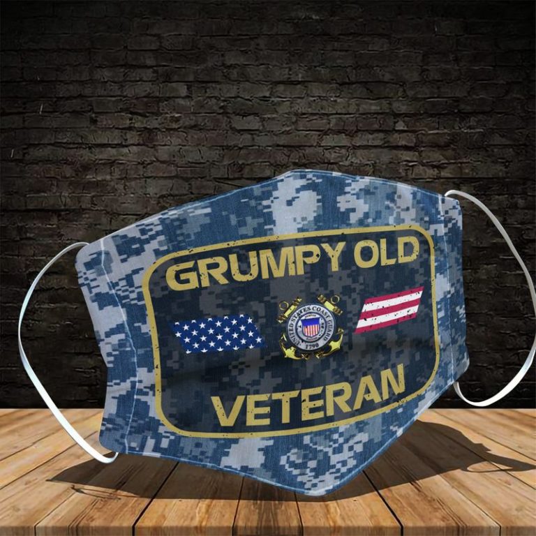 Grumpy Old Coast Guard Veteran Face Mask