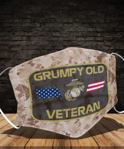 Grumpy Old Marine Corps Veteran Face Mask Grumpy Old Marine Corps Veteran Face Mask