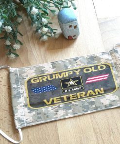 Grumpy Old Army Veteran Face Mask