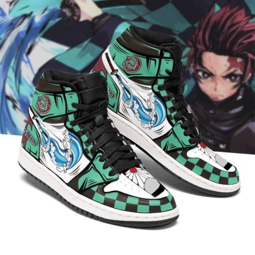 Demon Slayer Tanjiro Jordan Sneakers - RobinPlaceFabrics