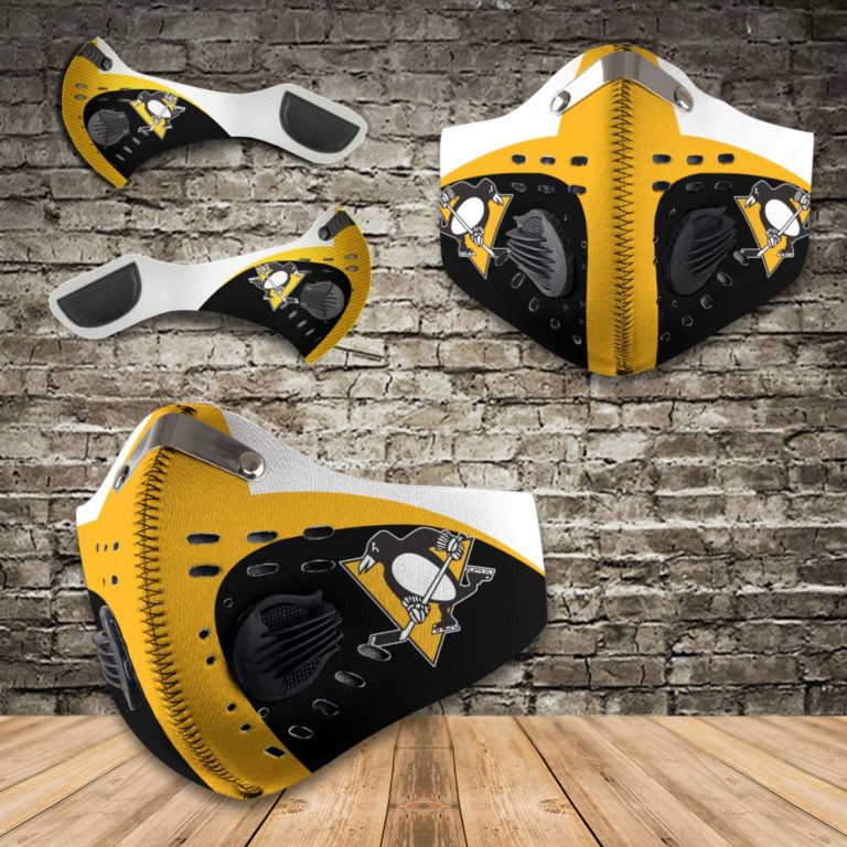 Pittsburgh Penguins Ice Hockey Team N95 Filter Face Mask
