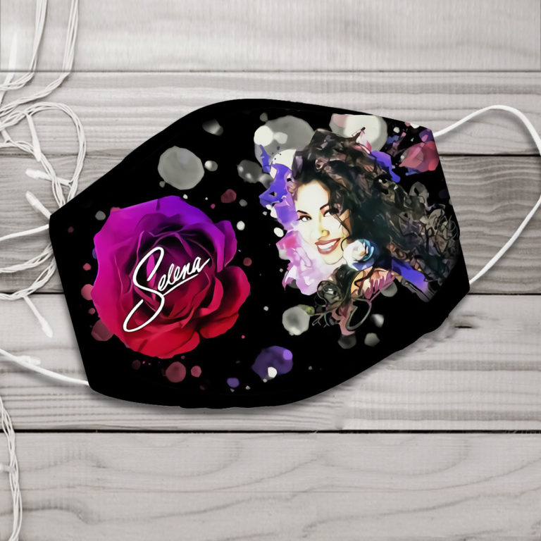 Selena Flowers Face Mask