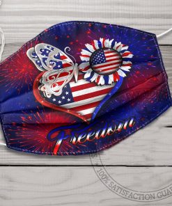 Butterfly Freedom 4th Of July Face Mask