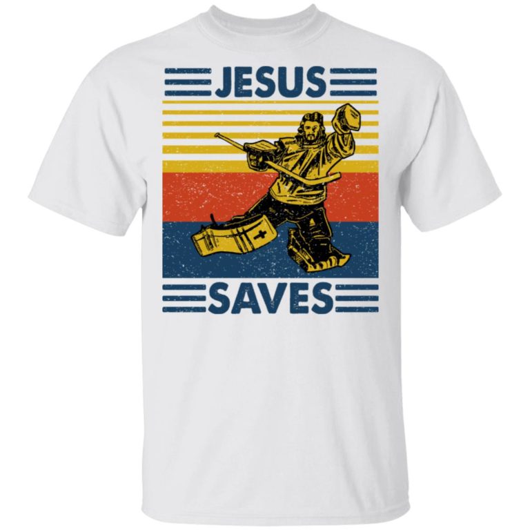 Hockey Jesus Saves Hoodie, LS, T Shirt