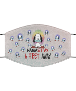 Snoopy Namast’ay 6 Feet Away Face Mask CC