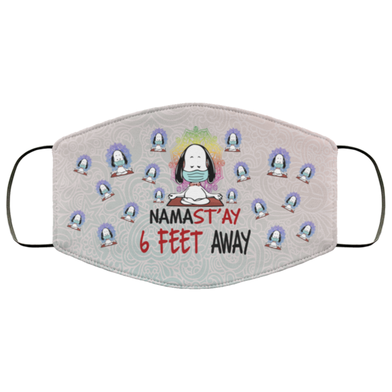 Snoopy Namast’ay 6 Feet Away Face Mask CC