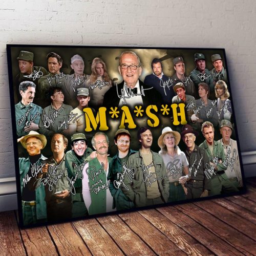 MASH TV Series Characters Signatures Poster & Canvas RobinPlaceFabrics