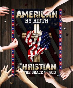 American By Birth Christian By The Grace Of God Jigsaw Puzzle