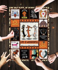 Dachshund Life Is Wienderful Jigsaw Puzzle Dachshund Life Is Wienderful Jigsaw Puzzle