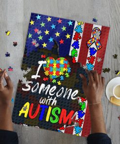 I Love Someone With Autism Awareness Jigsaw Puzzle
