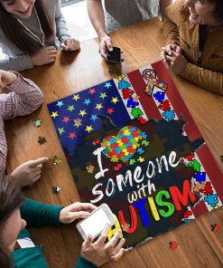 I Love Someone With Autism Awareness Jigsaw Puzzle