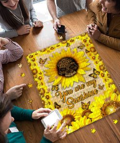 Leopard Skull Sunflower You Are My Sunshine Jigsaw Puzzle