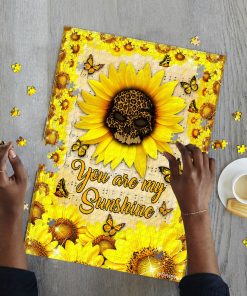 Leopard Skull Sunflower You Are My Sunshine Jigsaw Puzzle