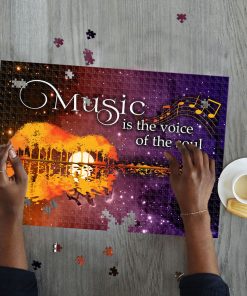 Music Is The Voice Of The Soul Guitar Jigsaw Puzzle