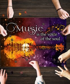 Music Is The Voice Of The Soul Guitar Jigsaw Puzzle