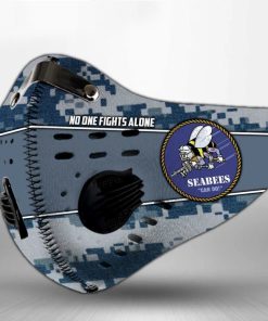 US Navy Seabees No One Fights Alone N95 Filter Face Mask