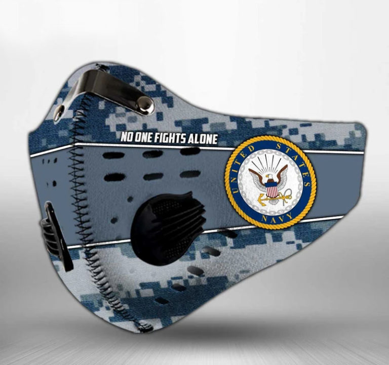 US Navy No One Fights Alone N95 Filter Face Mask
