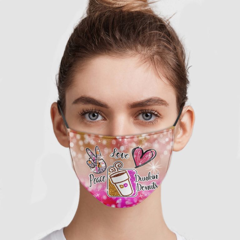 Peace Love Dunkin’ Donuts Face Mask