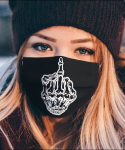 Skull Middle Finger Face Mask