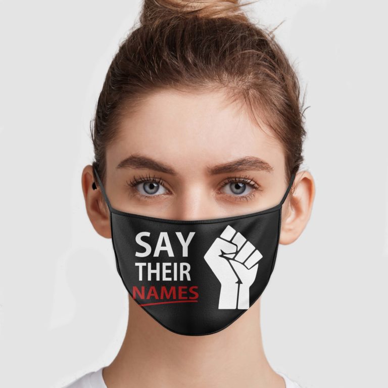 Black Lives Matter Say Their Names Face Mask