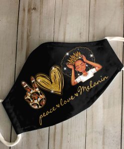 Peace Love Melanin Face Mask