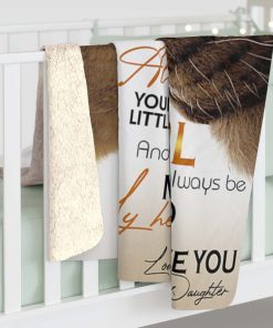 Lion – Daughter to Dad – I Love You – Your Little Girl Blanket
