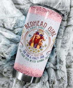 Hippie RedHead Girl Tumbler 20oz