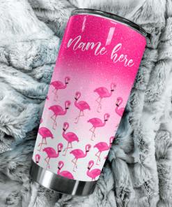 Personalized Name Flamingo 20oz Tumbler