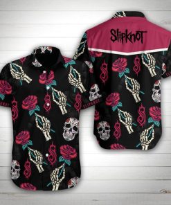 Slipknot Band Rose Skull Hawaiian Shirt