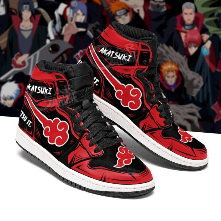 Akatsuki Jutsu It Naruto Anime Jordan Sneakers