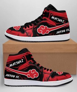 Akatsuki Jutsu It Naruto Anime Jordan Sneakers