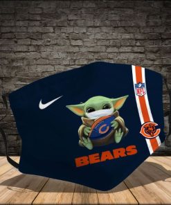 Baby Yoda Hug Chicago Bears Face Mask 3TT Baby Yoda Hug Chicago Bears Face Mask 3TT