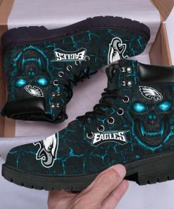 Philadelphia Eagles Football 3D Skull Tim Boots Philadelphia Eagles Football 3D Skull Tim Boots