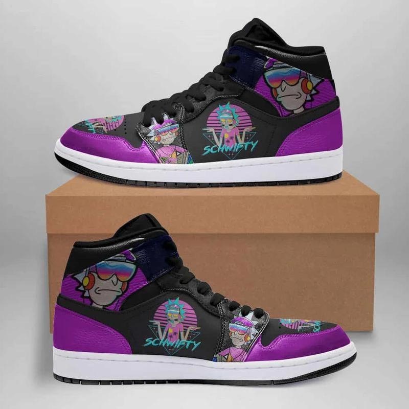Schwifty Rick And Morty Air Jordan 1 High Sneaker
