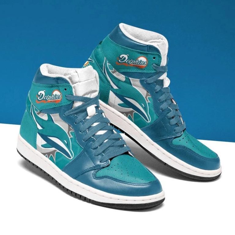 Miami Dolphins Football Air Jordan 1 High Sneaker